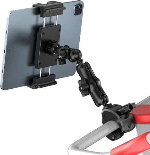 Vista 8 de PLDHPRO Soporte para iPad para Soporte de Micrófono, Soporte Ajustable de 2 Etapas Más Largo para Teléfono Tableta Música Micrófono, Montaje que se