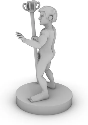 Vista 5 de Gnome Naked Wizard Mesa DND Gaming Miniatura