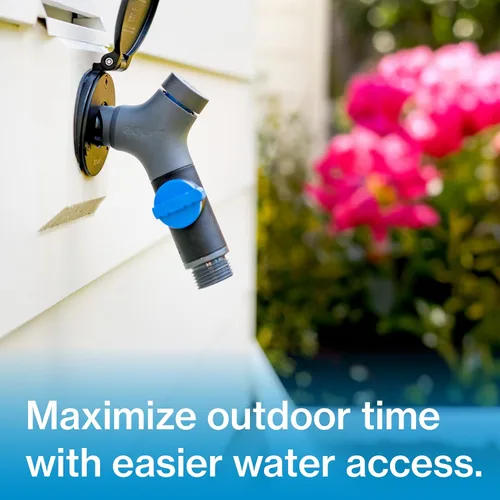 Vista 2 de Aquor Comfort Grip VB Conector de Manguera – Conector de manguera de jardín con disyuntor de vacío integrado y válvula de bola, prevención