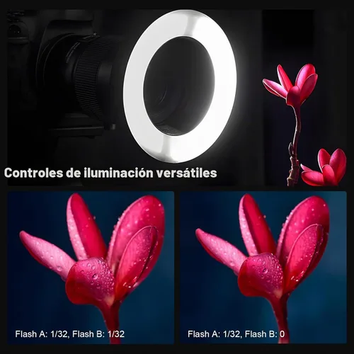 Vista 3 de GODOX Flash de anillo macro para Canon MF-R76C TTL/M modo CCT 5900K 76Ws