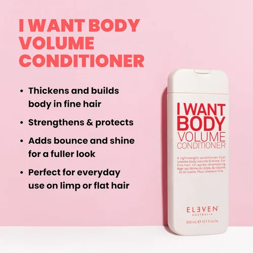 Vista 3 de ELEVEN AUSTRALIA I Want Body Volume Conditioner, el mejor constructor de volumen