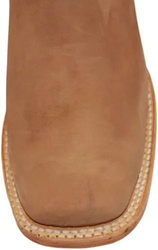 Vista 4 de Botas vaqueras cortas de cuero para mujer, botín occidental de tacón bajo
