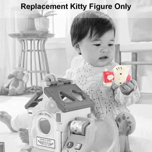 Vista 5 de Pieza de repuesto para Fisher-Price Sanrio Baby Activity Playhouse Playset – HGR34 ~ Figura de gatito de repuesto ~ Inspirado en Hello Kitty