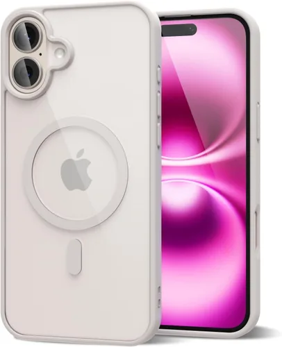 Vista 112 de oakxco Funda magnética transparente compatible con Magsafe, bonita funda delgada y transparente de poliuretano termoplástico no amarillenta, carcasa