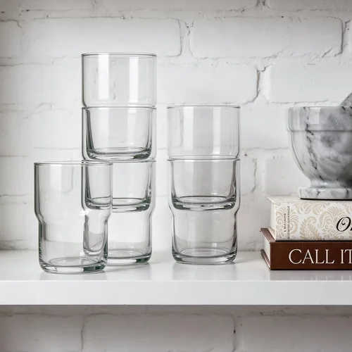 Vista 5 de HillSpring Vasos para beber, vasos transparentes de 16 onzas, juego de 6