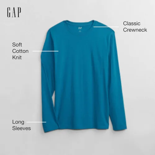 Vista 2 de GAP Camiseta suave de manga larga para hombre