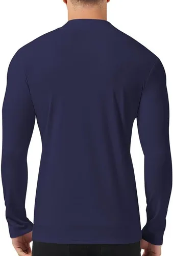 Vista 2 de SIMIYA Camisas de manga larga con cuello alto falso para hombre, suéter térmico ajustado y ajustado