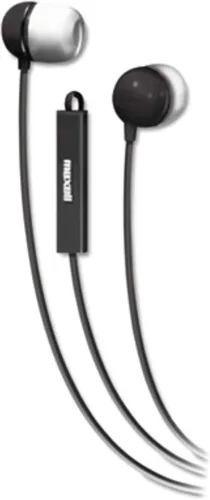 Vista 2 de Maxell 190300 Bud In Ear Bud Con Micrófono Negro 9mm neodymium magnet drivers, 16 ohm impedance - straight 4ft cord, designed for mobile phones &