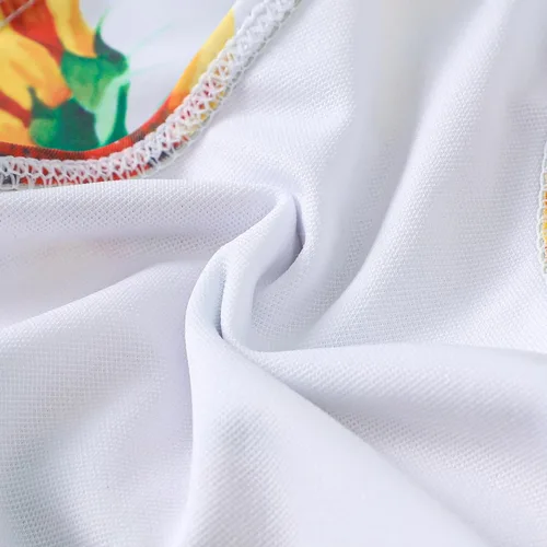 Vista 6 de Traje de baño de bikini para bebé niña, con borlas florales, sandía, piña, lazo, traje de baño para niños pequeños, conjunto de traje de baño