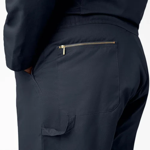 Vista 6 de Dickies - Overol de manga larga de lujo para hombre de 7.5 oz de sarga con cierre frontal para mecánico, uniforme industrial