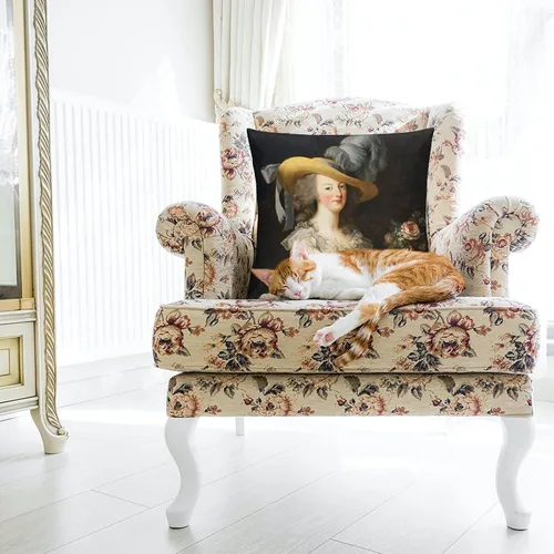 Vista 8 de Marie Antoinette Queen of Style - Funda de almohada cuadrada y acogedora para decoración del hogar para sala de estar, sofá, cojín de coche, 18 x 18