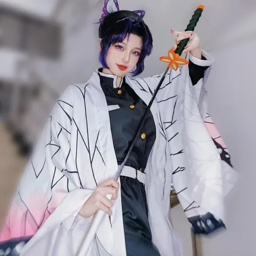 Vista 2 de Dimdongge Disfraz de kimono de anime para adulto, Tanjiro Zenitsu Shinobu Mitsuri, disfraces de anime de Halloween para hombres y mujeres