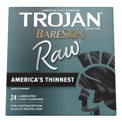 Vista 5 de TROJAN Magnum BareSkin - Condones grandes de primera calidad y condones finos sin procesar BareSkin, condones lubricados para hombres