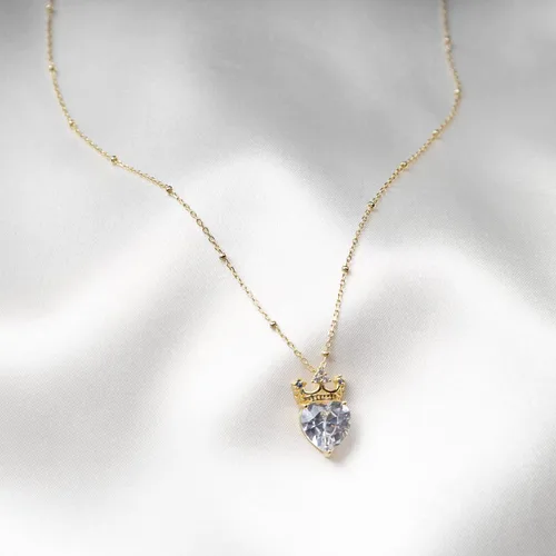 Vista 7 de Aphrodite's Gifts for Wife, To My Wife - Luxe Crown, Luxe Heart Necklaces for Women, Necklace for Wife From Husband, Anniversary Day Gifts for Wife