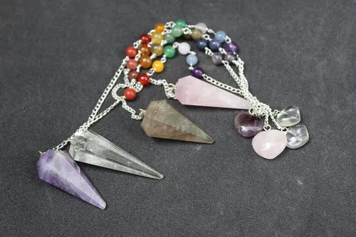 Vista 5 de Jet Unique - Cuarzo rosa surtido, meditación de equilibrio, adivinación de radiestesia, Gema, cristal