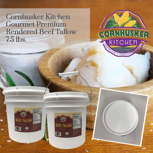 Vista 7 de Cornhusker Kitchen Sebo de ternera alimentado con pasto, 7.5 libras (sebo de ternera)