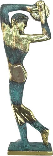 Vista 8 de Iconsgr Estatua del Museo de Bronce Griego Antiguo Réplica del Lanzador de Disco de Myron (391)