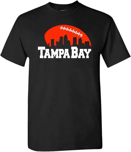 Vista 29 de Xtreme Apparrel City Skyline - Camiseta de hombre para los aficionados al fútbol americano Pittsburgh - Camisa negra