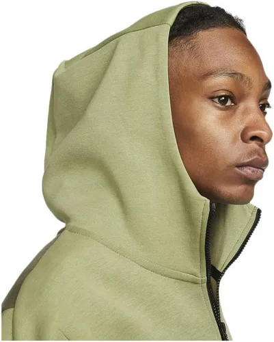 Vista 5 de Nike Sportswear Tech - Sudadera con capucha para hombre, con cremallera completa, color verde (as1, alpha, XL, regular, XL)