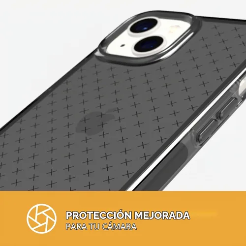 Vista 5 de Tech21 iPhone 14 Evo Check - Funda protectora delgada y absorbente de golpes con protección FlexShock de 16 pies contra caídas múltiples y botones