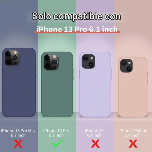 Vista 2 de Cordking Funda diseñada para iPhone 13 Pro, Funda Protectora de Teléfono de Silicona Ultra Delgada Resistente a Golpes