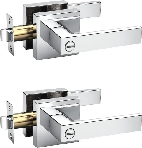 Vista 142 de KNOBWELL - Juego de cerradura con 1 picaporte resistente para puertas de una cara, ideal para puertas interiores reversibles, 0.93 libras
