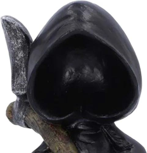 Vista 5 de KLKCMS Estatua de figura de Halloween, acento de muerte santa, celebración de Santa Muerte, figura de la Santa Muerte para armario de fiesta