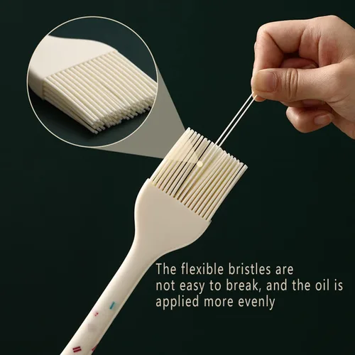 Vista 7 de SiXi Cepillo aplicador de silicona para alimentos, cepillo de pastelería resistente al calor, cepillo de aceite, cepillo de adobo para salsa