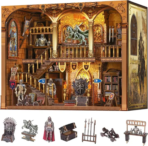 Vista 14 de NookMaster Kit de rincón de libros con LED Regalo de decoración de Luz para rincón de libros, 377 piezas, LED cálido, ajuste preciso, inserto