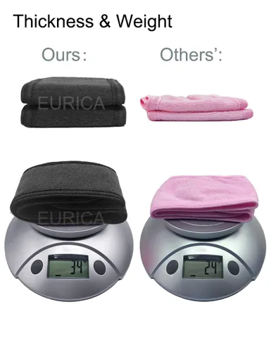 Vista 2 de EUICAE Diadema de spa, paquete de 5 toallas negras para la cabeza, antideslizantes, elásticas, lavables para maquillaje, lavado facial, tratamiento