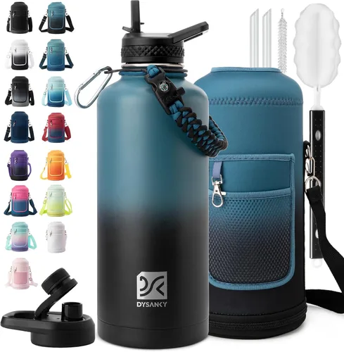 Vista 33 de DYSANKY Botella de agua aislada de 32 onzas, metal al vacío de acero inoxidable grueso, jarra de agua deportiva portátil para gimnasio y senderismo