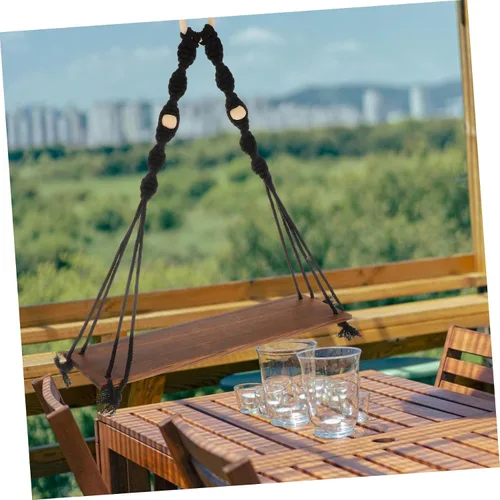 Vista 7 de DECHOUS Estante colgante de madera para niños y niñas, organizador de decoración de habitación delicada, estante creativo para dormitorio
