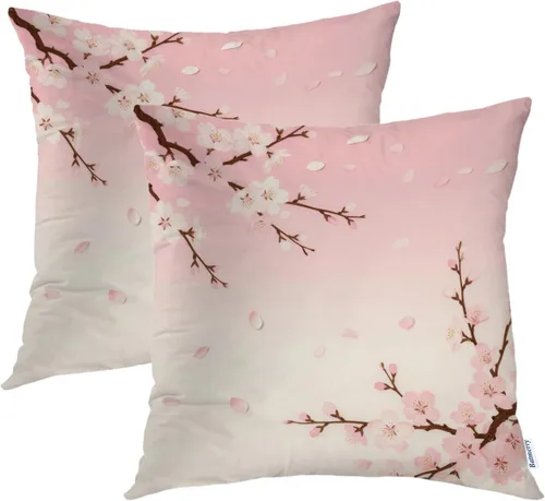 Vista 18 de Batmerry Fundas de almohada decorativas con estampado digital de hojas verdes y gatos negros con estampado digital para sofá, cama, cremallera