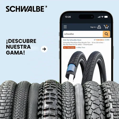 Vista 7 de Schwalbe Marathon Plus HS 348 llanta para bicicleta de carretera