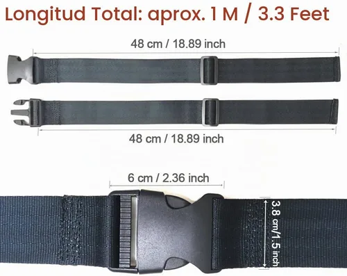 Vista 2 de ZARPMA Correas de seguridad para silla alta de 2 puntos, correa de repuesto para arnés de bebé, correa de seguridad para silla de bebé, silla