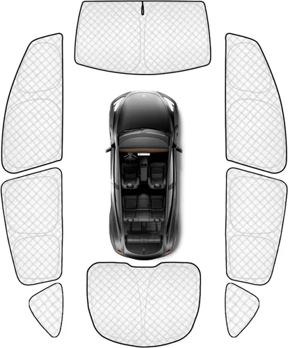 Vista 24 de KMF 6 piezas de parasoles gruesos para Mazda 3 Hatchback (No Sedán) 2014-2018 Accesorios, parasoles completos para parabrisas y ventanas de coche