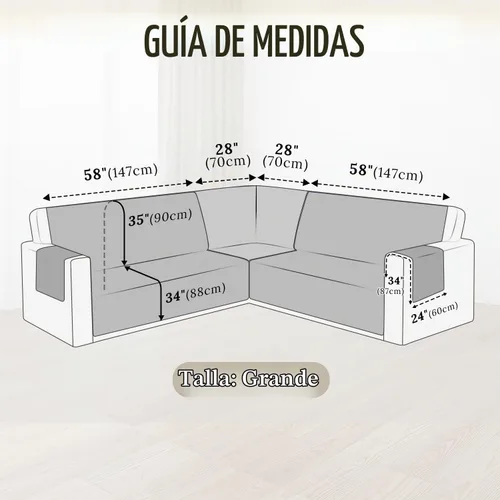 Vista 6 de HDCAXKJ Funda impermeable para sofá modular esquinero, de terciopelo en forma de L, para mascotas, perros, suave, resistente, en forma de U, juego
