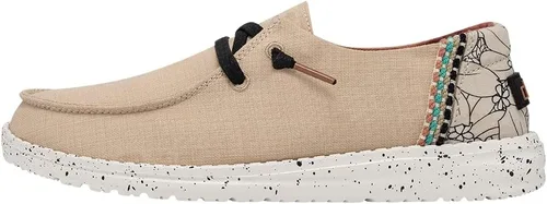 Vista 87 de Hey Dude Wendy Chambray - Zapatos para mujer, mocasines con cordones para mujer, cómodos y ligeros Aurora Blanco 2