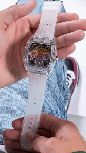 Vista 4 de GUESS US - Reloj multifunción Rainbow Ombre para hombre