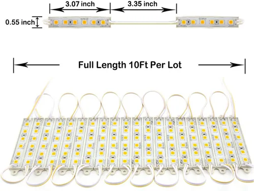 Vista 8 de EAGWELL Luces para escaparates mejoradas de 40 pies, 80 piezas, luces LED para ventana de tienda, color blanco cálido, 4 juegos de luces LED 5054