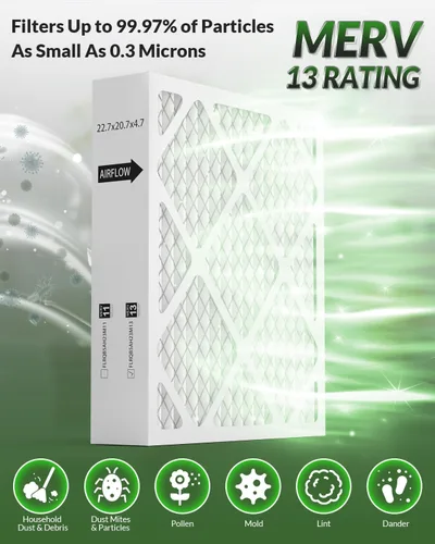 Vista 3 de FLRQB5AH23M11 - Filtro de aire Merv 13 de 22.7 x 20.7 x 4.7 pulgadas, compatible con filtro de aire trane y envirowise, para sistemas HVAC y aire