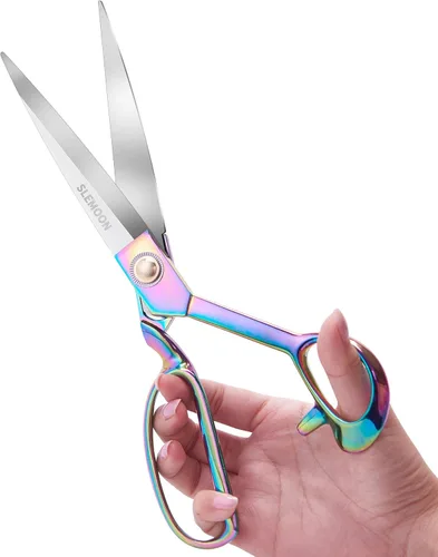 Vista 2 de Tijeras de tela profesionales de 10 pulgadas, tijeras de costura resistentes para tela, cuero, materias primas, confección, tijeras de tapicería