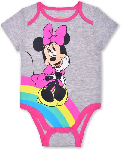 Vista 6 de Disney Paquete de 4 unidades de Minnie Mouse de manga corta para bebé paquete de enredadera para niñas