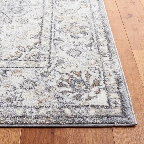 Vista 6 de SAFAVIEH Opal Collection - Alfombra de pasillo de 2 pies 3 pulgadas x 9 pies, color gris y marfil, diseño oriental shabby chic, ideal para zonas