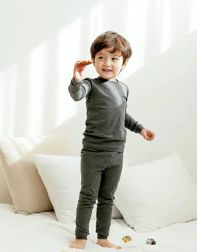 Vista 3 de VAENAIT BABY - Pijama de algodón básico liso para niños y niñas de 12 meses a 12 años, conjunto de ropa de dormir