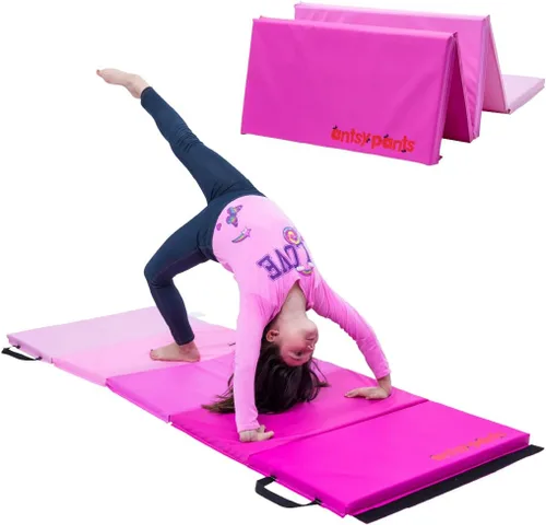 Vista 7 de Antsy Pants Colchoneta de gimnasia para niños, fácil de limpiar, resistente, plegable, acolchada, ligera, portátil, equipo de gimnasia para juego