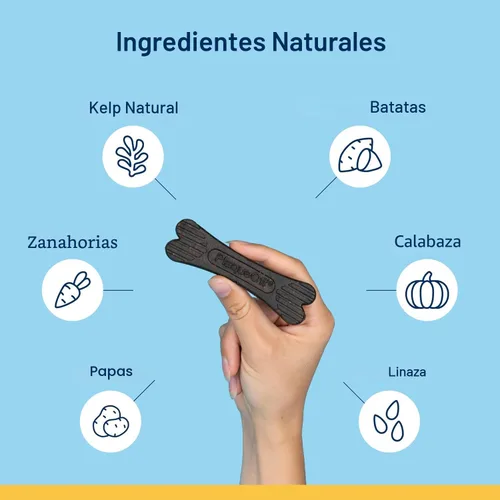 Vista 2 de Huesos dentales mini ProDen Plaque Off Fusión de vegetales y arándanos 20 unidades / 340 gramos, marrón (PDDCB7)