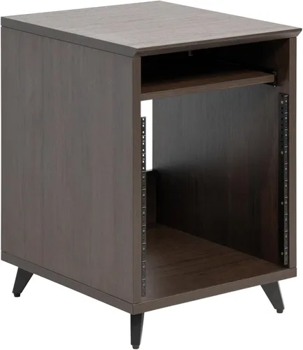 Vista 22 de Gator Frameworks Serie Elite 10U Estantería de Estudio para Escritorio con Bandeja Deslizante y Pasaje de Cables Posterior, Acabado Negro