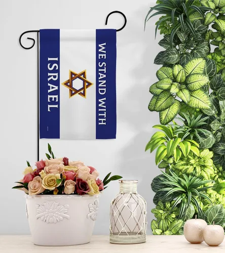 Vista 9 de Israel Flag We Stand with Israel American Flags Pack Tapiz Wall Room - Póster al aire libre Bandera de Israelí Campsite Home Banner