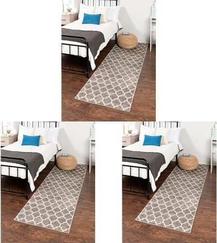 Vista 122 de Unique Loom Trellis Collection - Alfombra de área de Filadelfia, rectangular de 2 pies 2 pulgadas x 3 pies, color morado y marfil